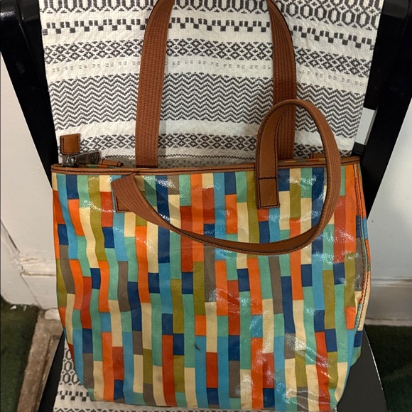 Fossil Colorful Striped Tote Bag - Picture 2 of 4